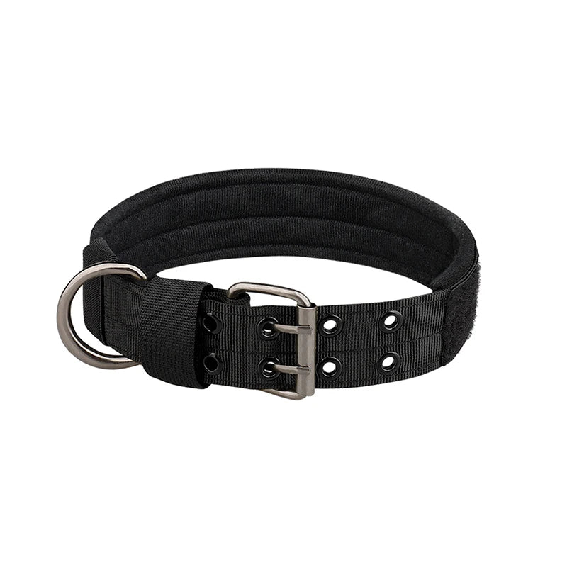 1Pc Medium to Large Nylon Tactical Pet Dog Collar - Adjustable and Durable, Suitable for Medium and Large Dogs.
