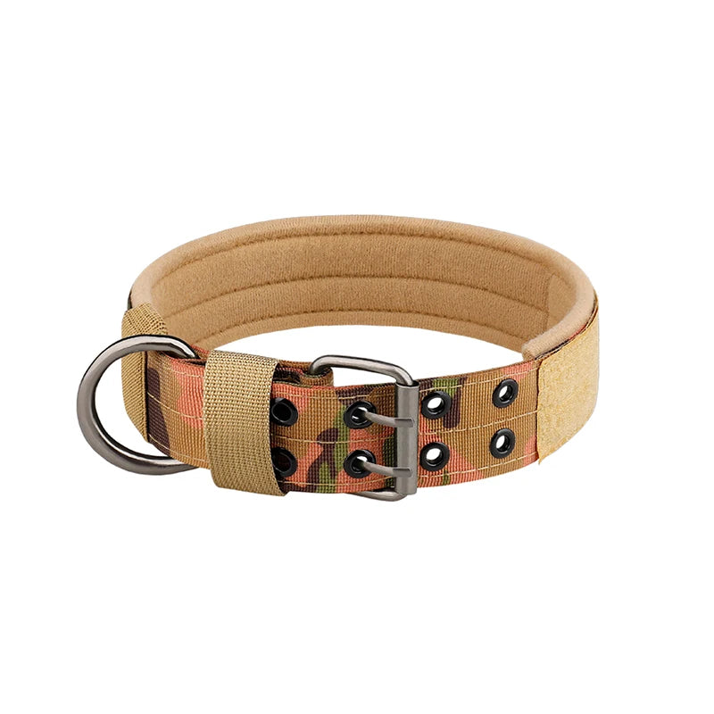 1Pc Medium to Large Nylon Tactical Pet Dog Collar - Adjustable and Durable, Suitable for Medium and Large Dogs.